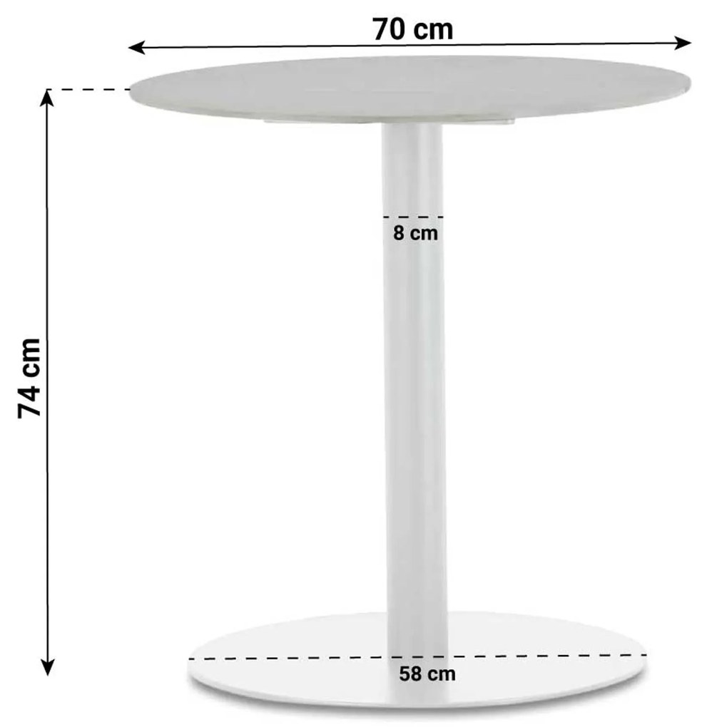Coco Como Bistrotafel Aluminium/keramiek Wit