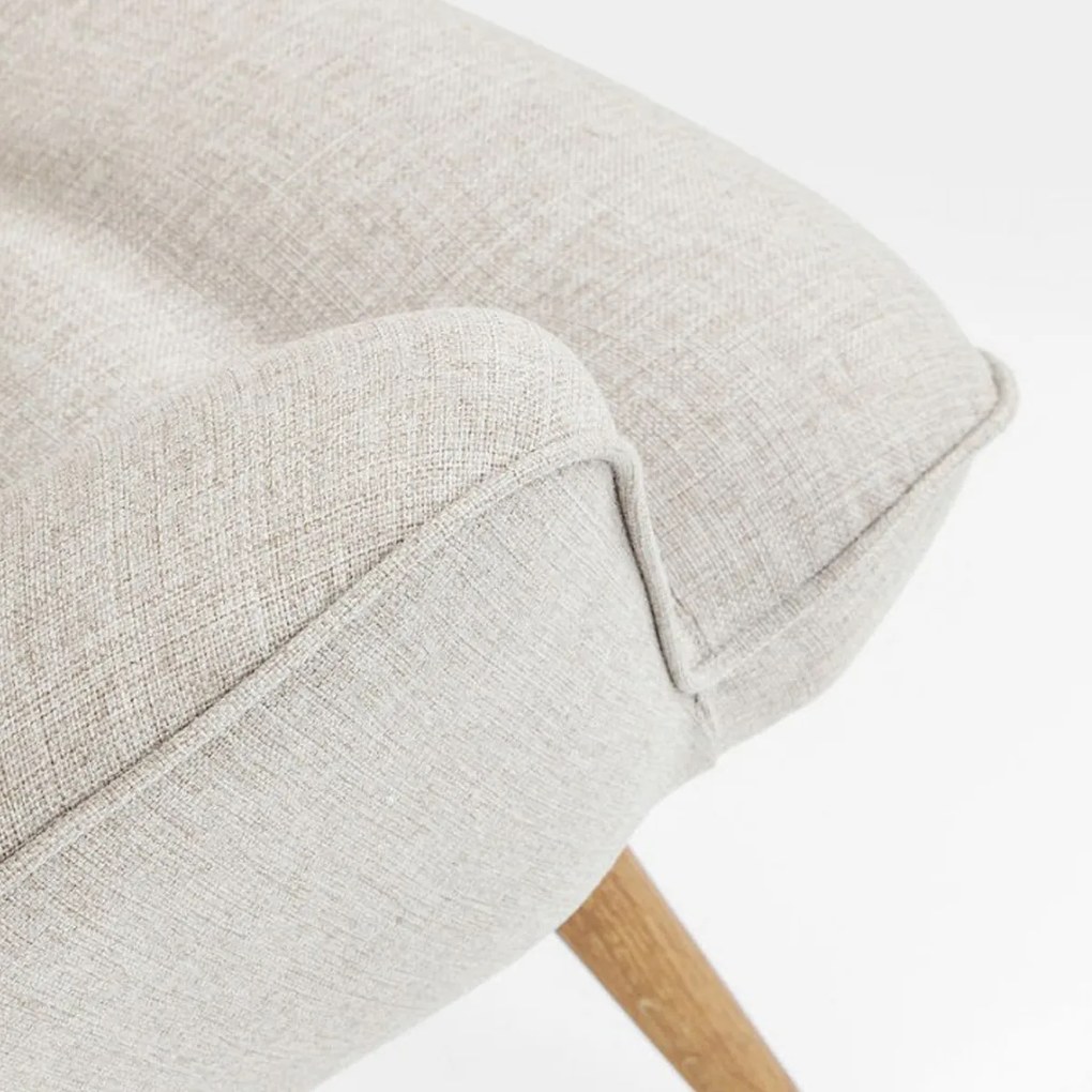 Oorfauteuil Retro Design Naturel