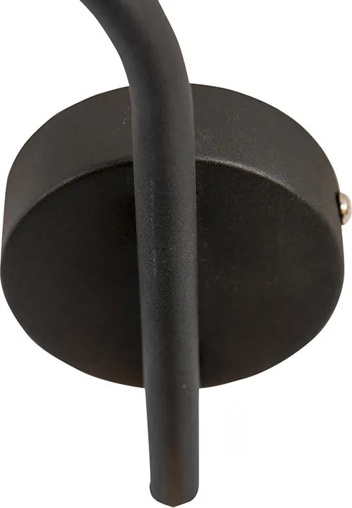 Smart moderne plafondlamp zwart incl. 3 WiFi B35 - Lofty