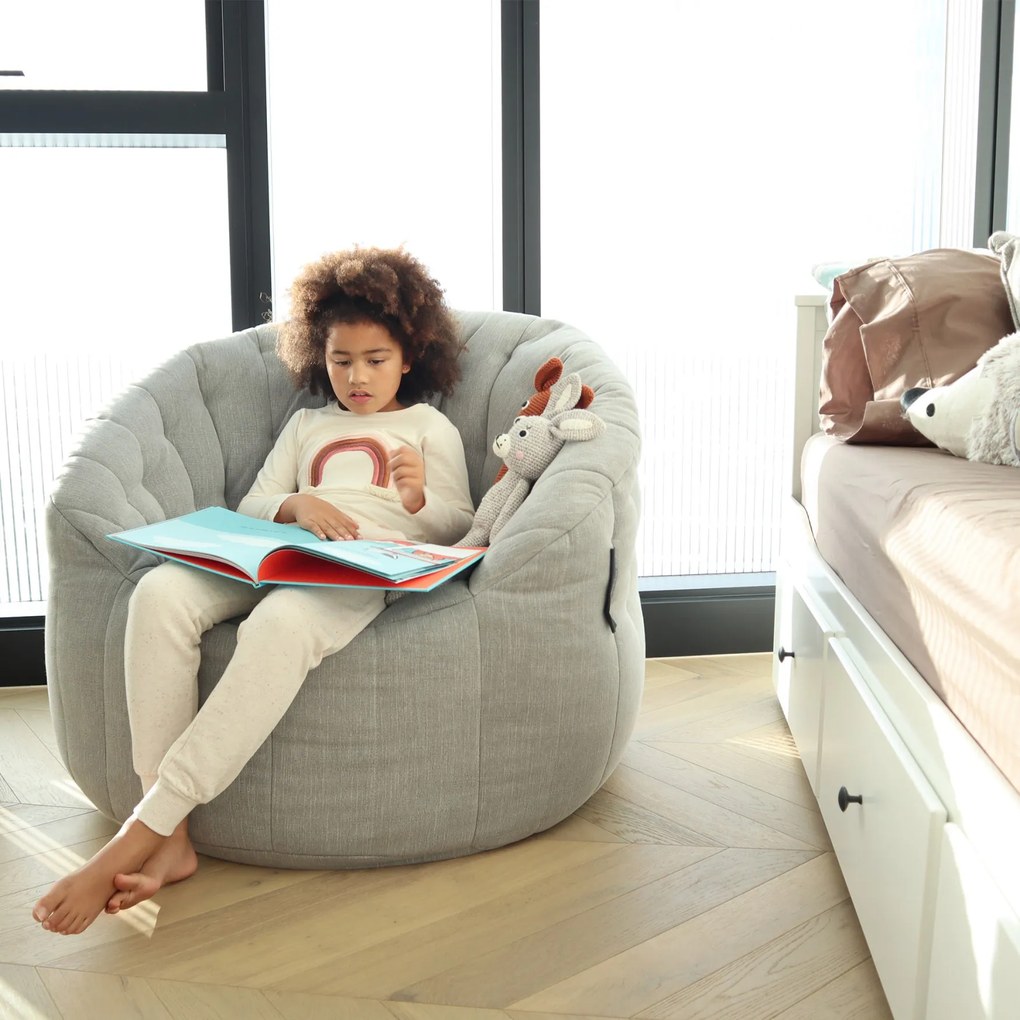 Butterfly Zitzak - Keystone Grey (Tweedekans)