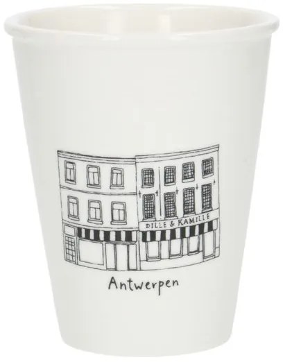 Gevel mok, Antwerpen Vleminck, porselein, 200 ml