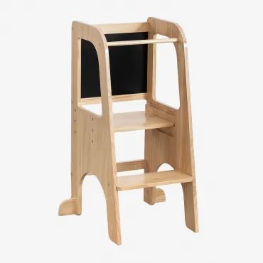 Sendoa Kids Houten Leerstoel Van Dennenhout Bruin – Natuurlijk Hout - Sklum