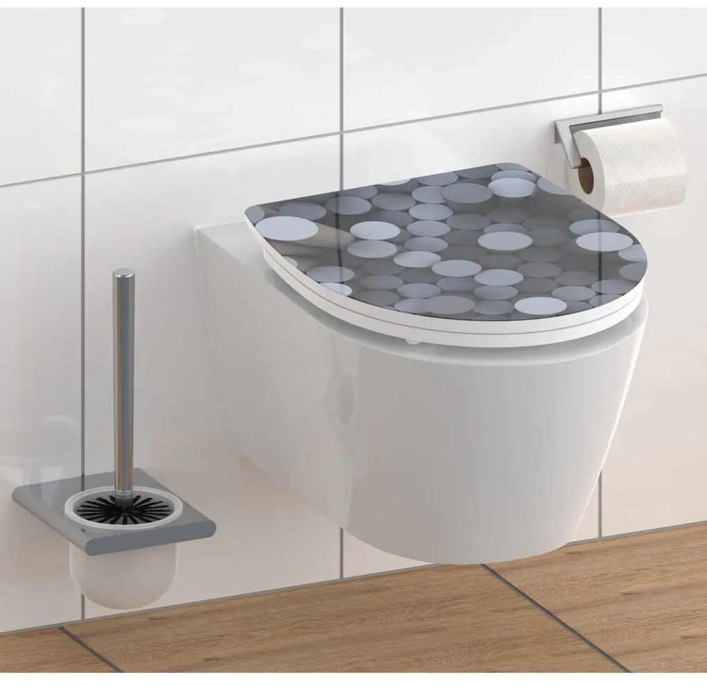 SCHÜTTE Toiletbril met soft-close quick-release hoogglans ROUND DIPS