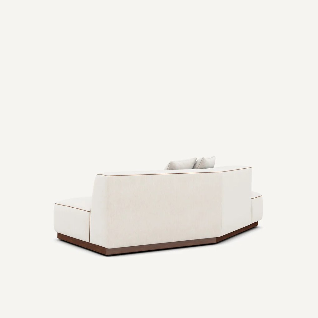 Halve zetel links in chenille fluweel, JACOPO