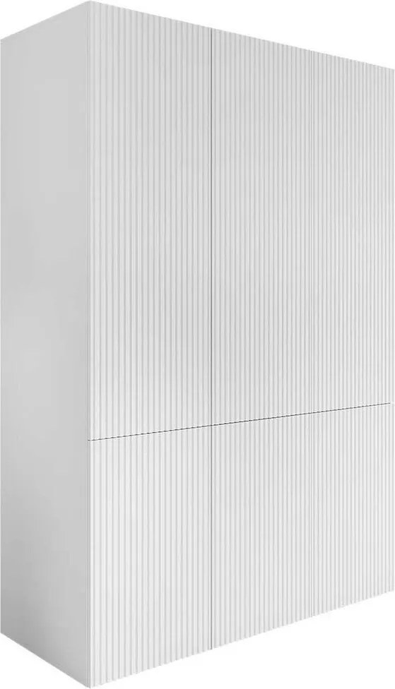 Kledingkast Dicto I, Wit, 199x135x56cm, Kledingkast deuren: Met scharnieren, Aantal planken: 5, Aantal planken: 5