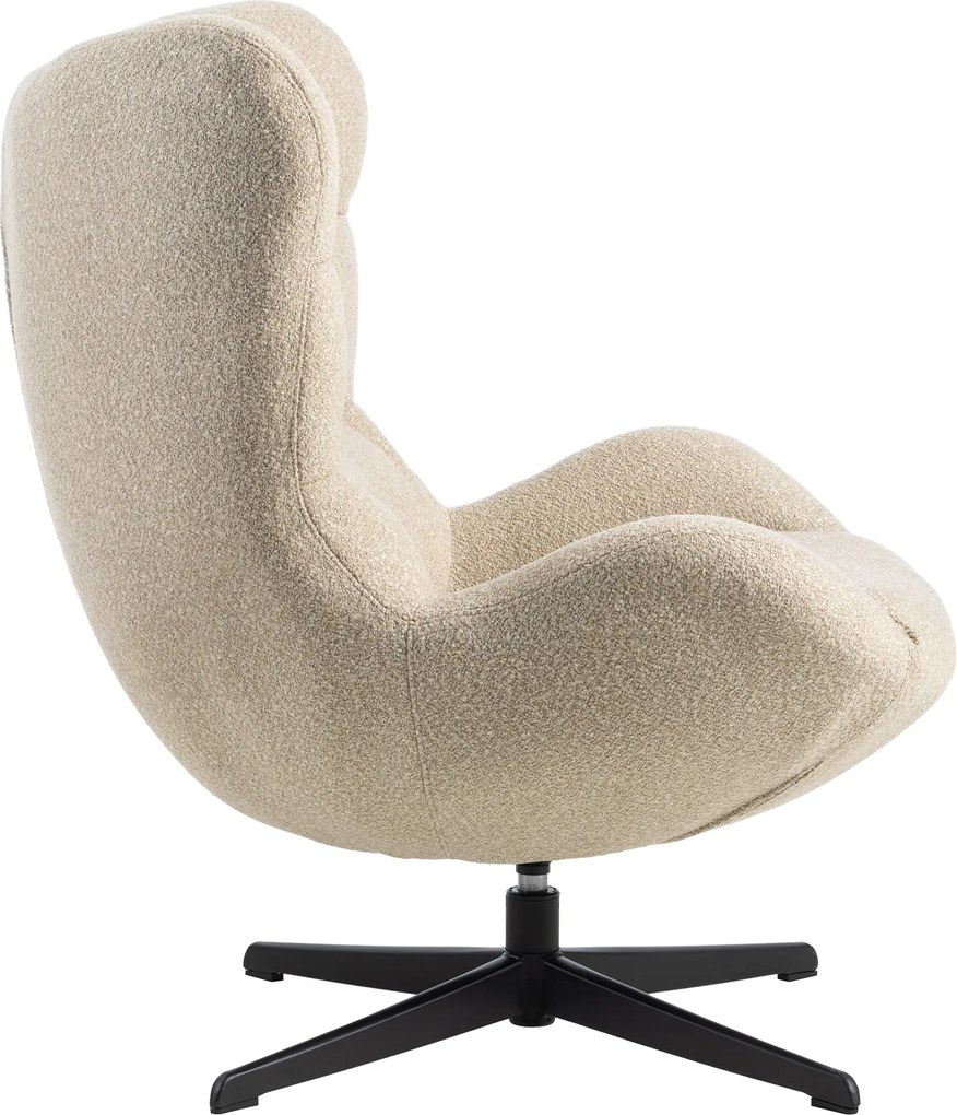 Oorfauteuil Modern Beige Stof