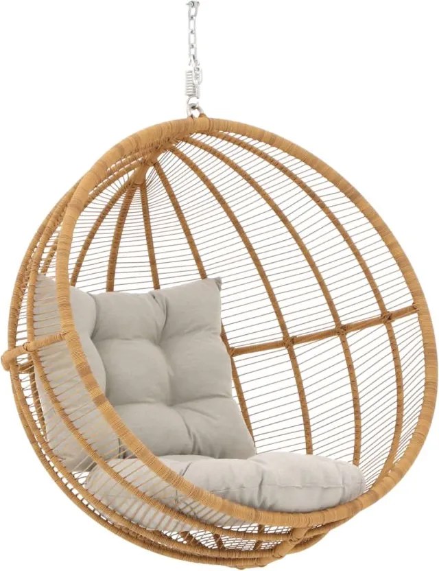 Hangstoel tuin | Manifesto  Meduno | Wicker (vlechtwerk) | Taupe | Tuinstoel | Kees Smit Tuinmeubelen