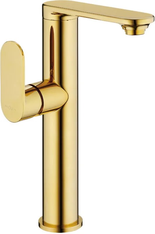 Mexen Milo hoge wastafelkraan zijhandgreep, goud - 71315-50