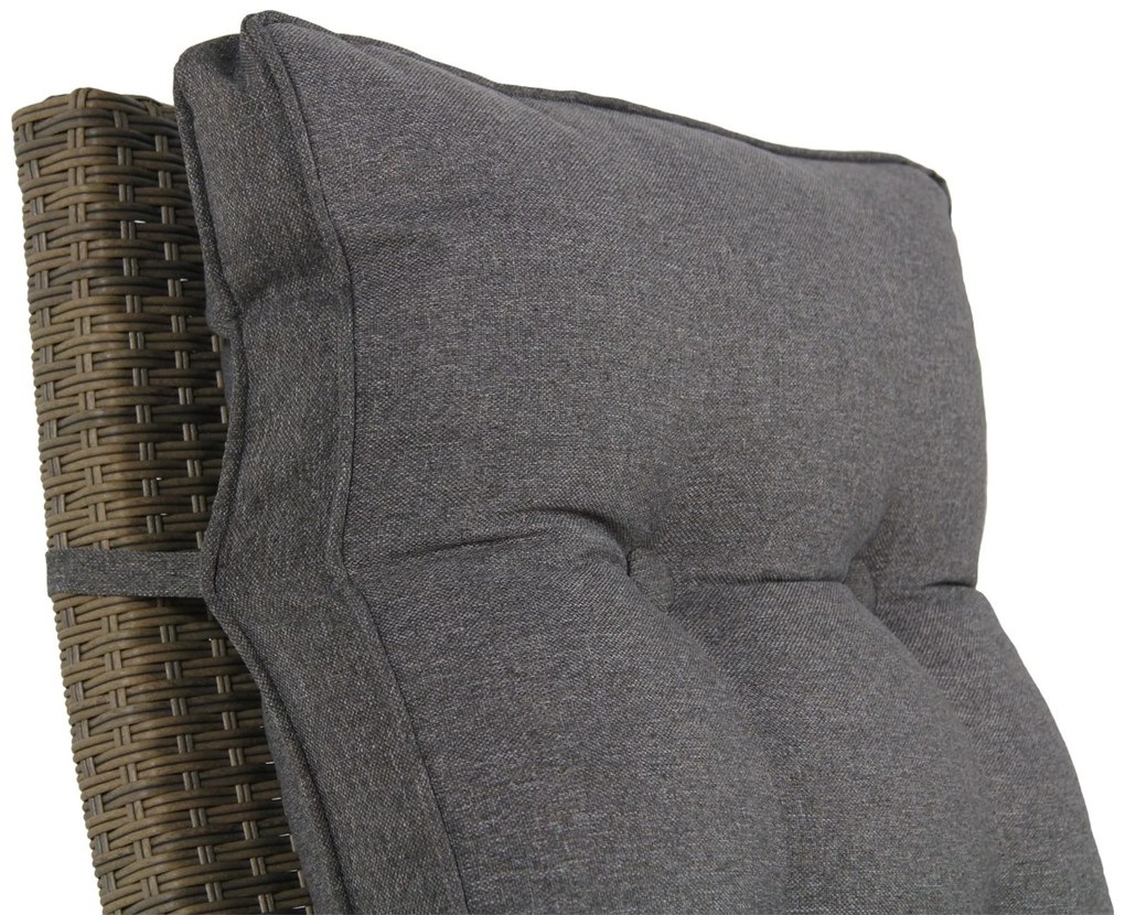 Bistroset 2 personen Wicker Grijs Garden Collections Detroit