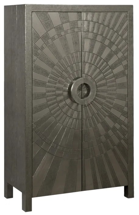 Zilveren Wandkast - 90x45x150cm.