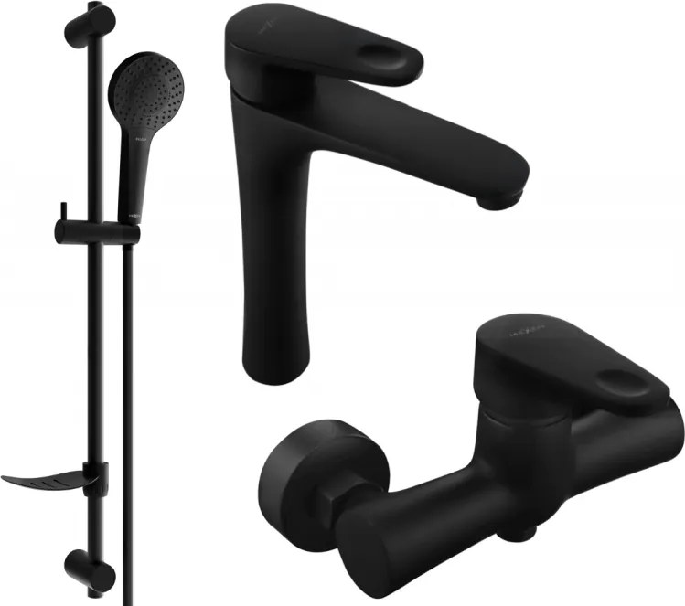 Mexen Kama DF05 doucheset, zwart - 72514DF05-70