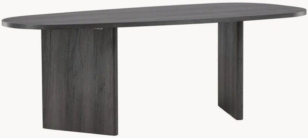 Ovale eettafel Grönvik met houtlook, 210 x 100 cm