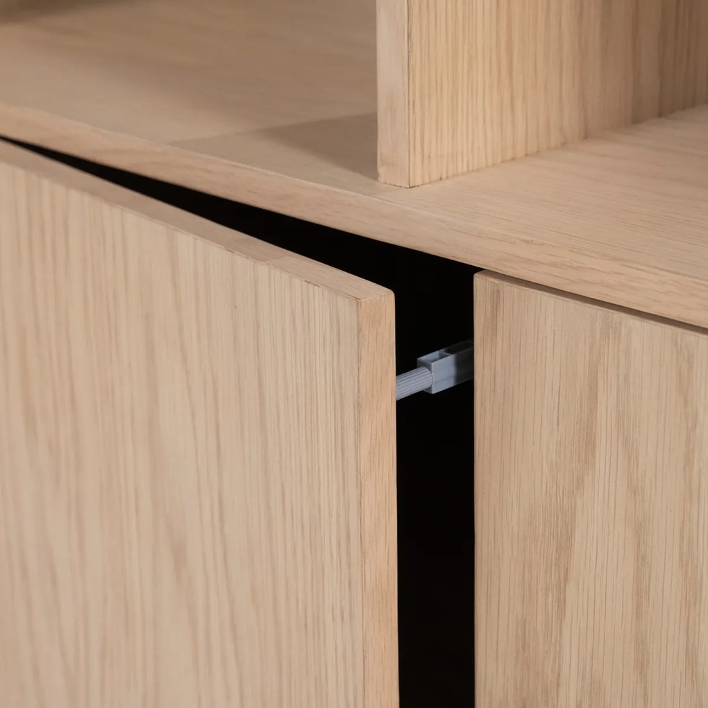 Vakkenkast Licht Eiken Hout - 90x40x180cm.
