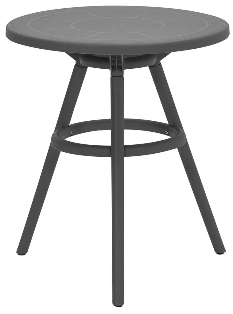Garden Impressions Mira balkonset 3-delig - Faria tuintafel Ø60 cm - donker grijs