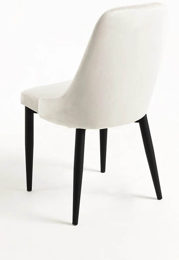 Set 4 Kan Fluwelen Stoelen