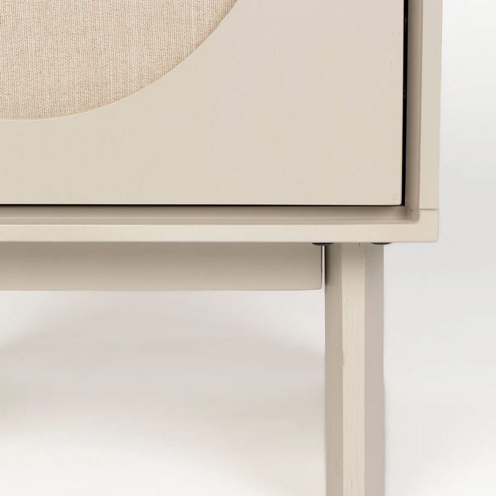 Zuiver Twin Design Nachtkastje Beige - 44x40x59cm.