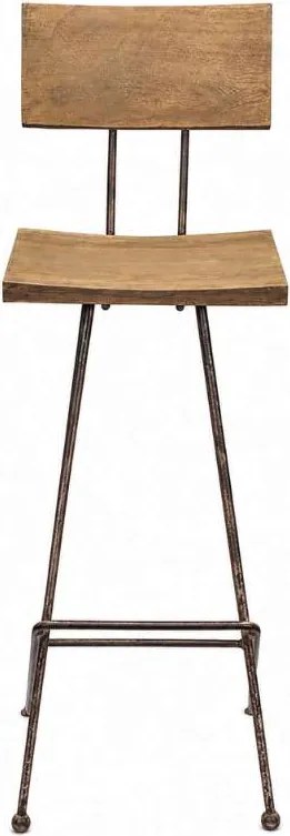 Barkruk hout&metaal - Zithoogte 75 cm