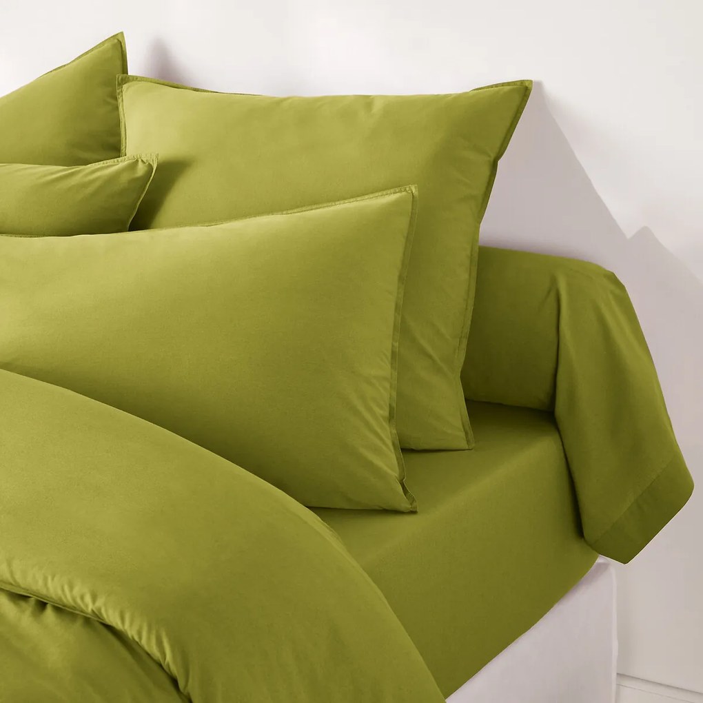 Effen bolstersloop in gewassen katoen, Scenario