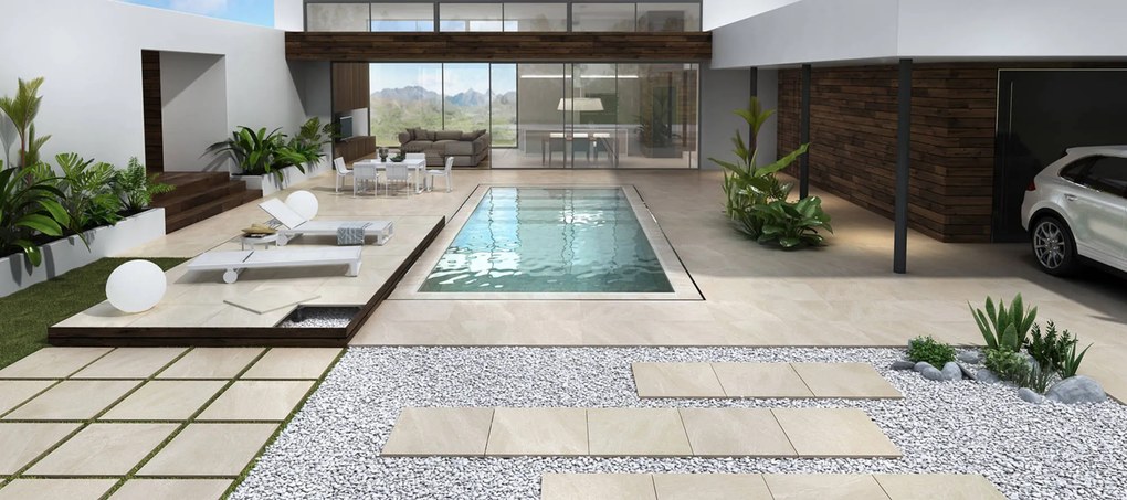Vloertegel Keraben Brancato 60x60cm Beige Gerectificeerd