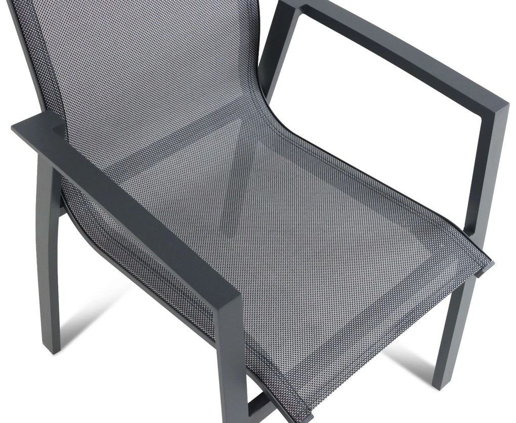 Tuinset 4 personen 90 cm Aluminium/textileen Grijs Lifestyle Garden Furniture Ultimate/Weston