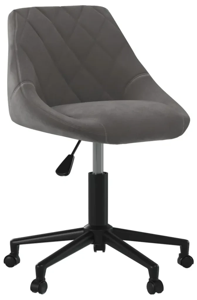 vidaXL Eetkamerstoelen draaibaar 4 st fluweel donkergrijs