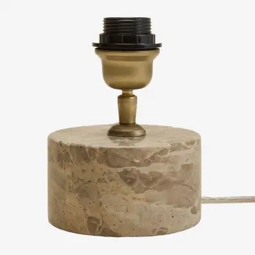 Orlena Tafellampvoet Van Natuursteen Beige Marmer Panther - Sklum