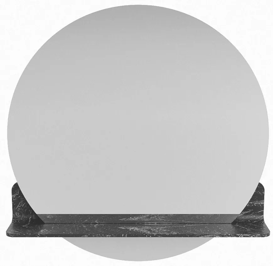 Mondiaz Spot spiegel rond Ø70cm met planchet lava