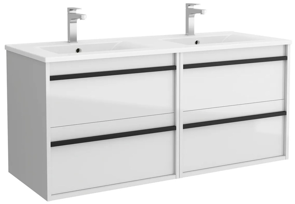 Muebles Resh Badkamermeubel wit hoogglans 120cm
