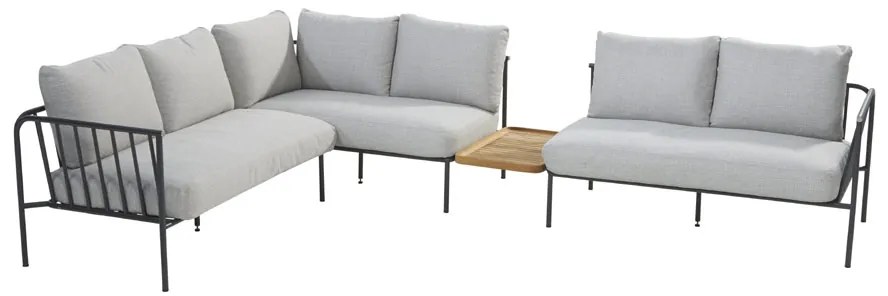 4 Seasons Outdoor Figaro 4-persoons loungebank Tuinbank antraciet weerbestendig