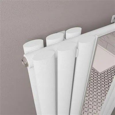 Eastbrook Tunstall dubbele radiator met spiegel 50x180cm 1654W wit mat