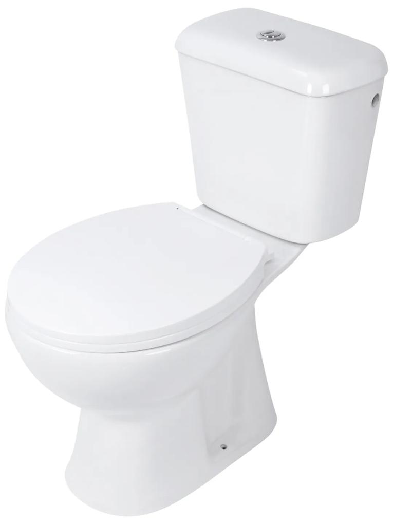 Toiletpot Differnz Staand Met AO Uitgang Inclusief Toiletbril Wit