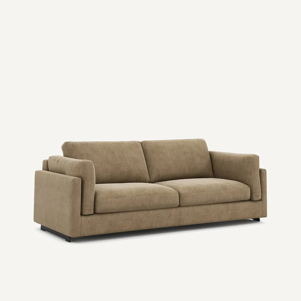 Slaapbank in stonewashed fluweel, CESAR