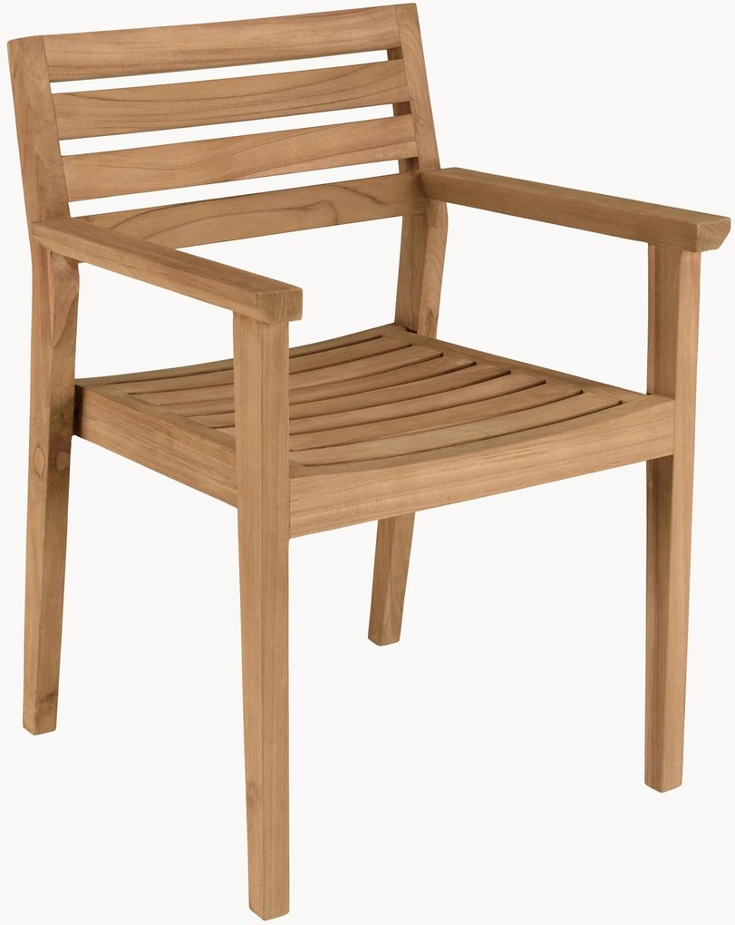 Tuin eetstoelen Kally van teakhout, 2-delig