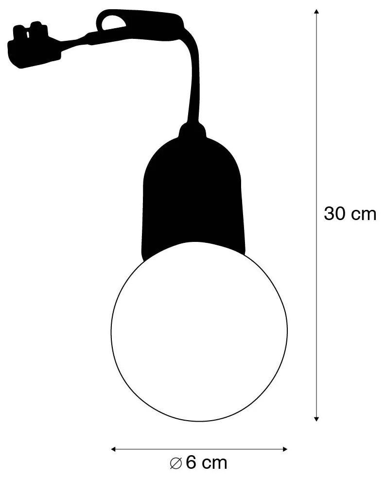 Verhuisset van 6 verhuisfittingen zwart incl. A60 lichtbronnen - Move E27 Binnenverlichting Lamp