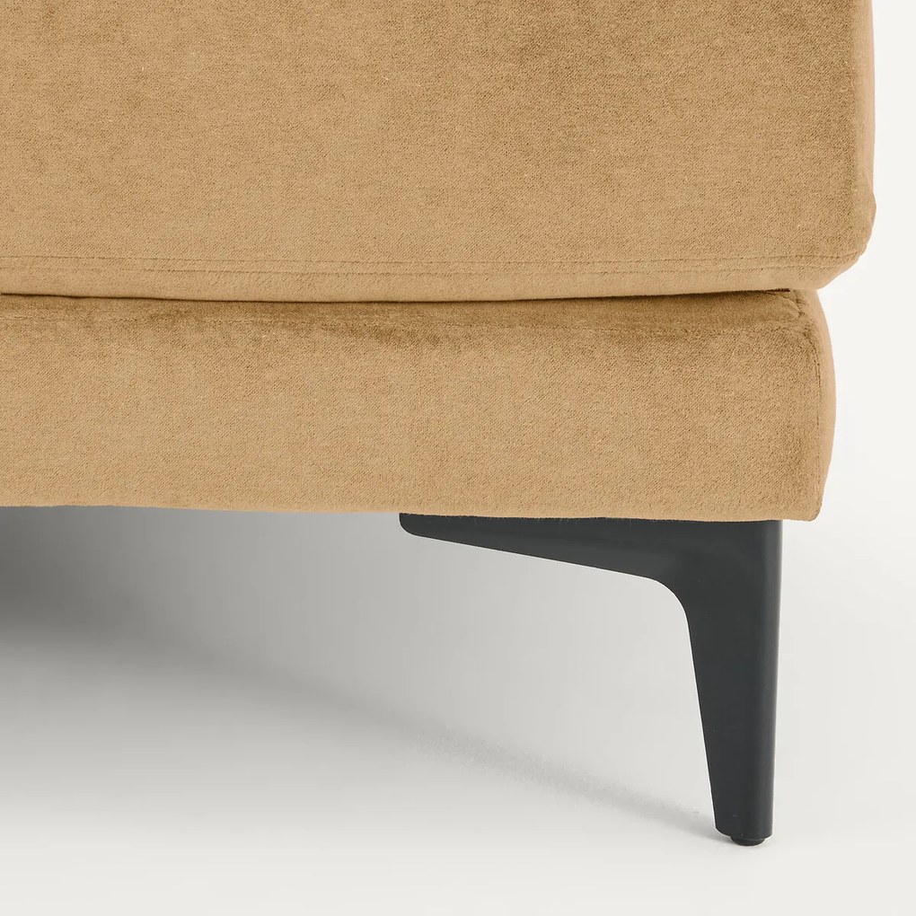 Voetensteun met dienblad, in stonewashed fluweel, MODERNISTE, ontwerp Emmanuel Gallina