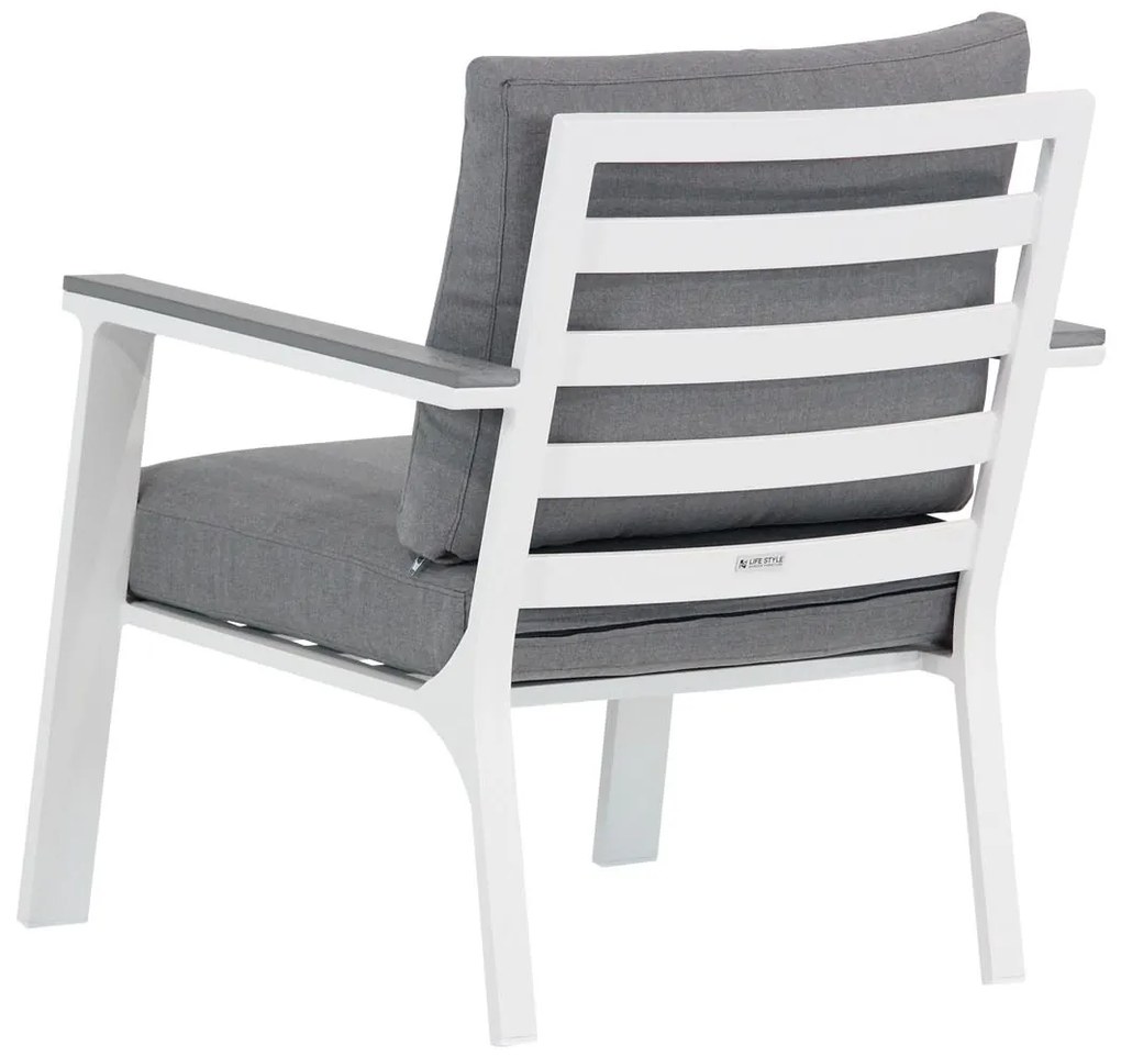 Stoel en Bank Loungeset 4 personen Aluminium Wit  Lifestyle Garden Furniture Palazzo