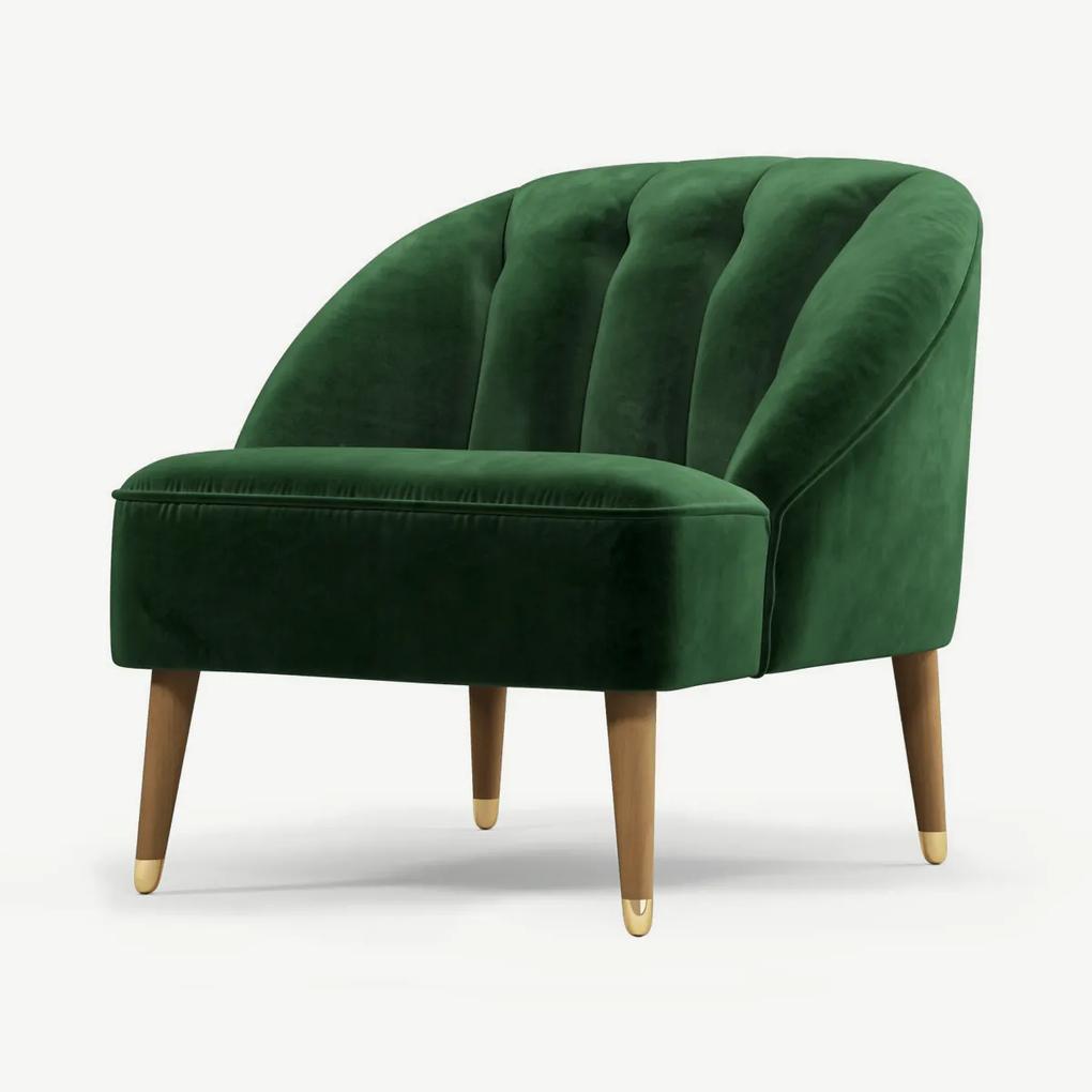 Custom MADE Margot fauteuil, bosgroen fluweel