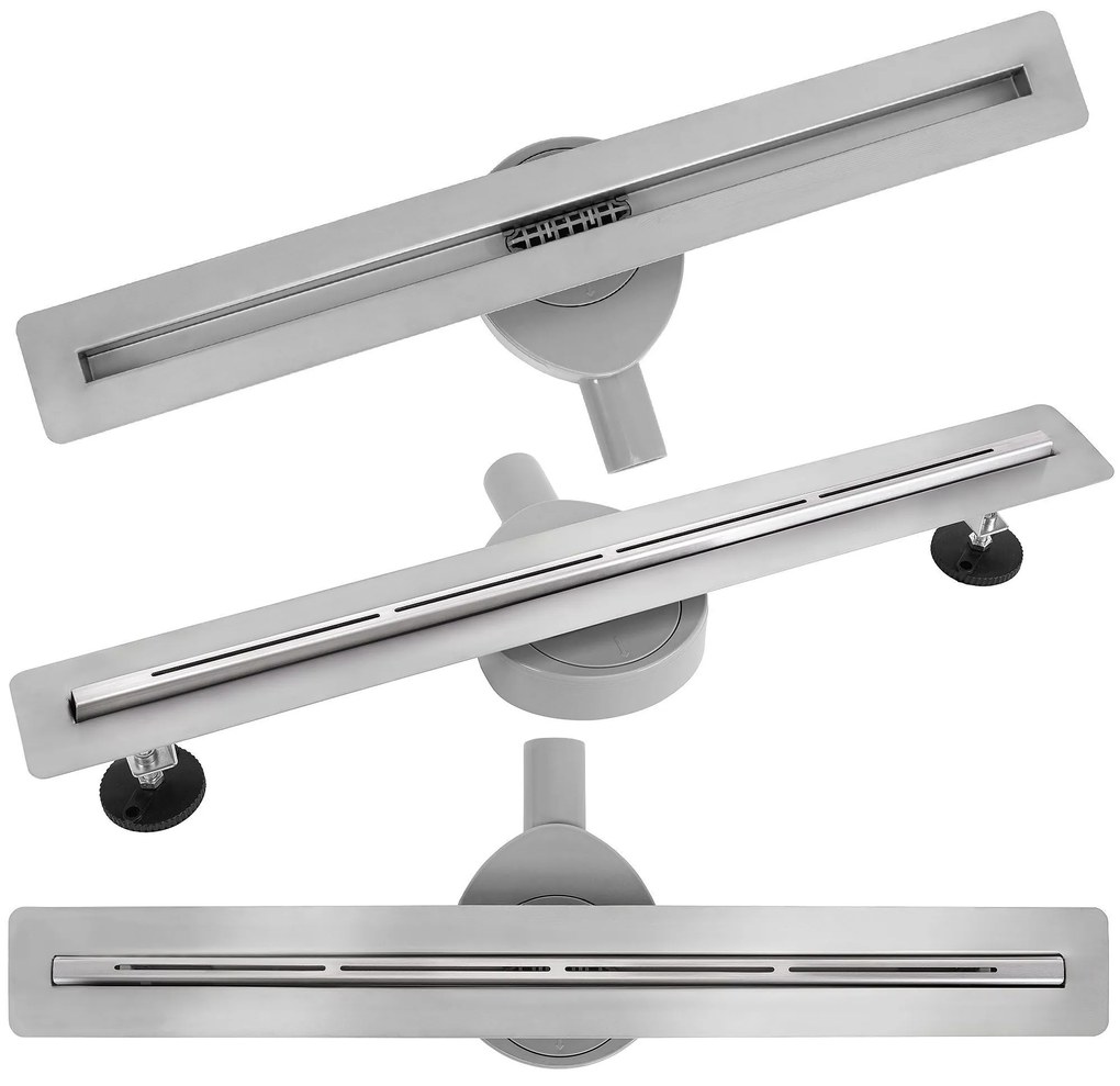 Lineaire afvoer Rea FILO Brush Steel 60