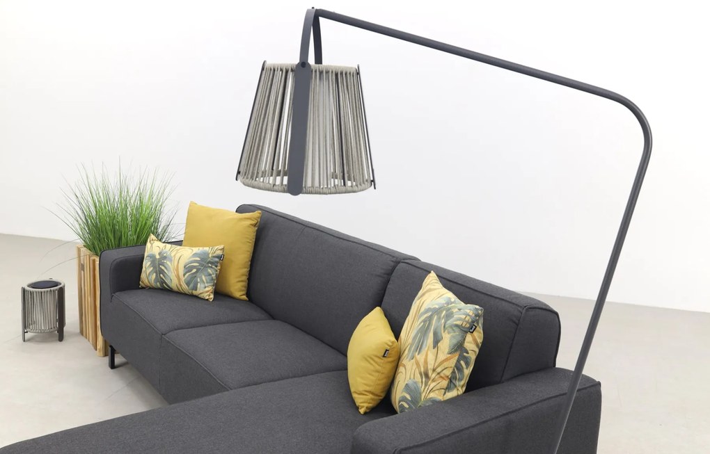Boavista Sunbrella loungebank chaise longue - Sooty - 2-delig - links