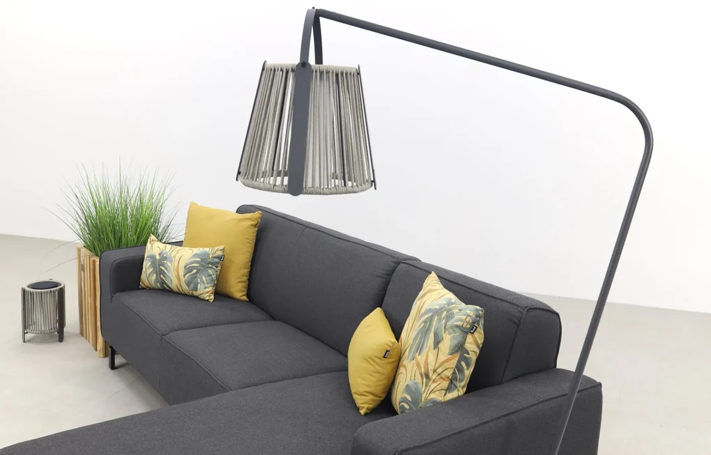 Boavista Sunbrella loungebank chaise longue - Sooty - 2-delig - links
