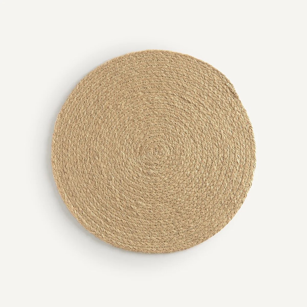 Set van 4 placemats van jute, Djutt, door Valérie Barkowski