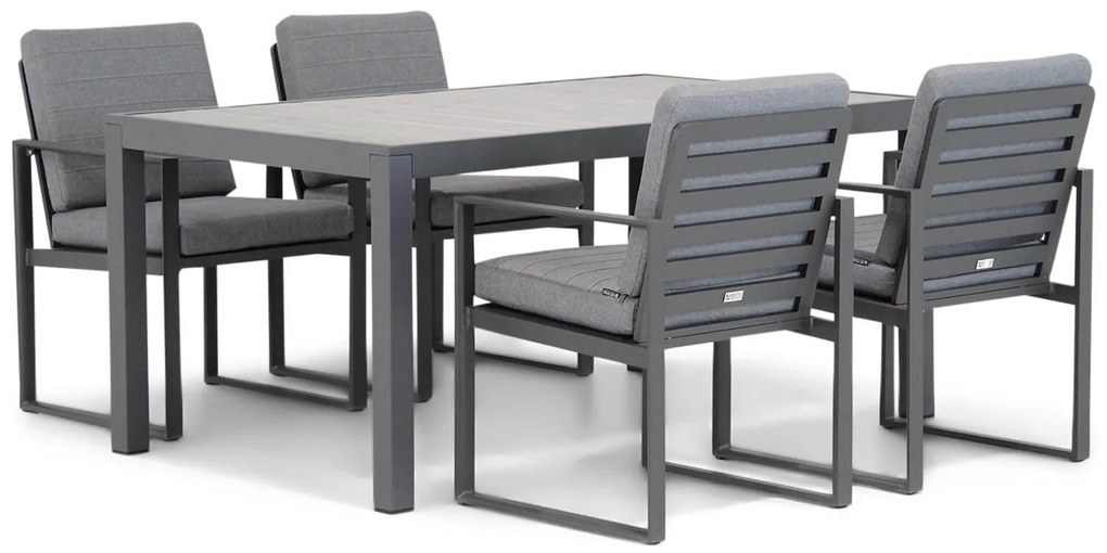 Tuinset 4 personen 164 cm Aluminium Grijs Santika Furniture Santika