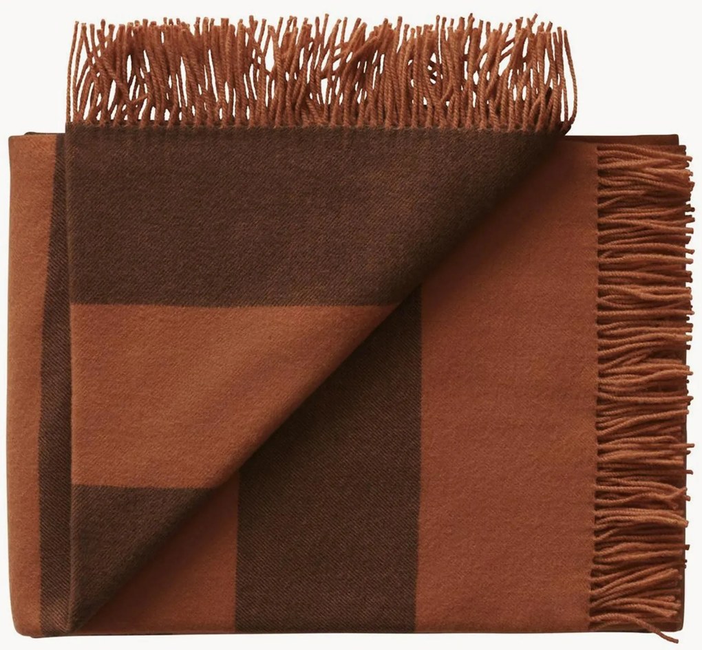 Wollen plaid The Polychrome met franjes