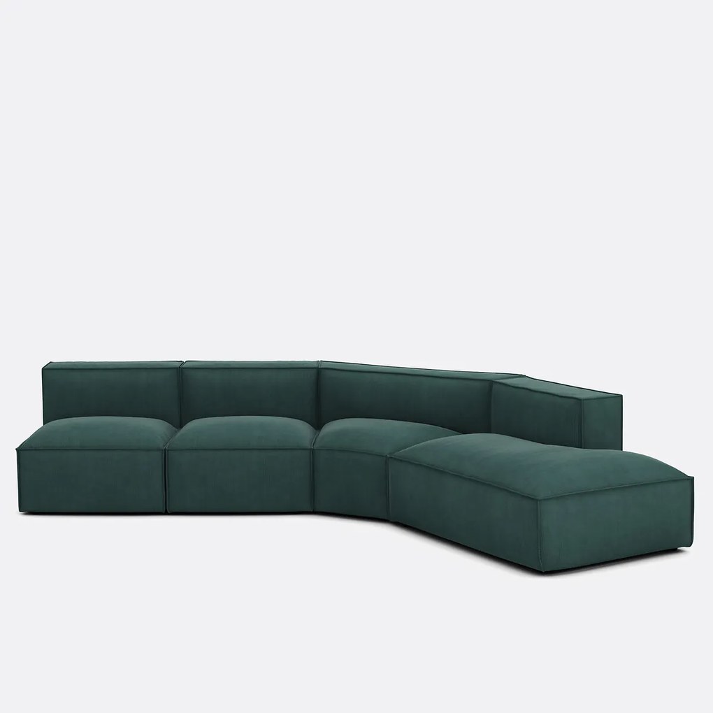 4-delige rechtse ribfluwelen bank, Seven