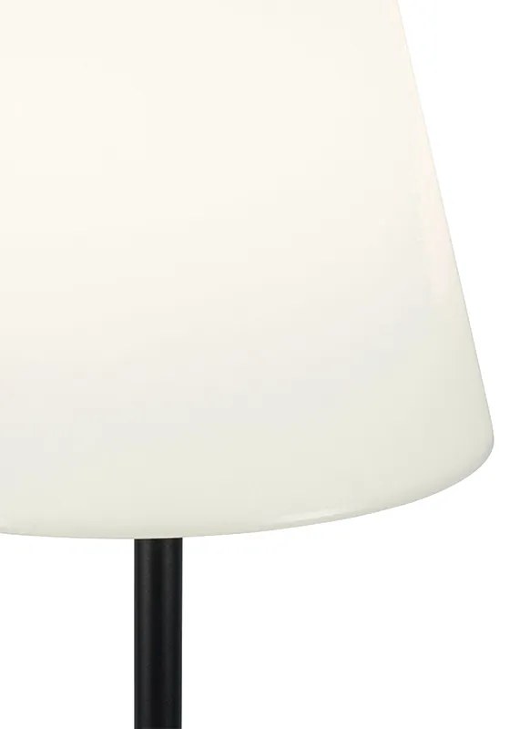 Buiten vloerlamp zwart met witte kap 35 cm IP65 - Virginia