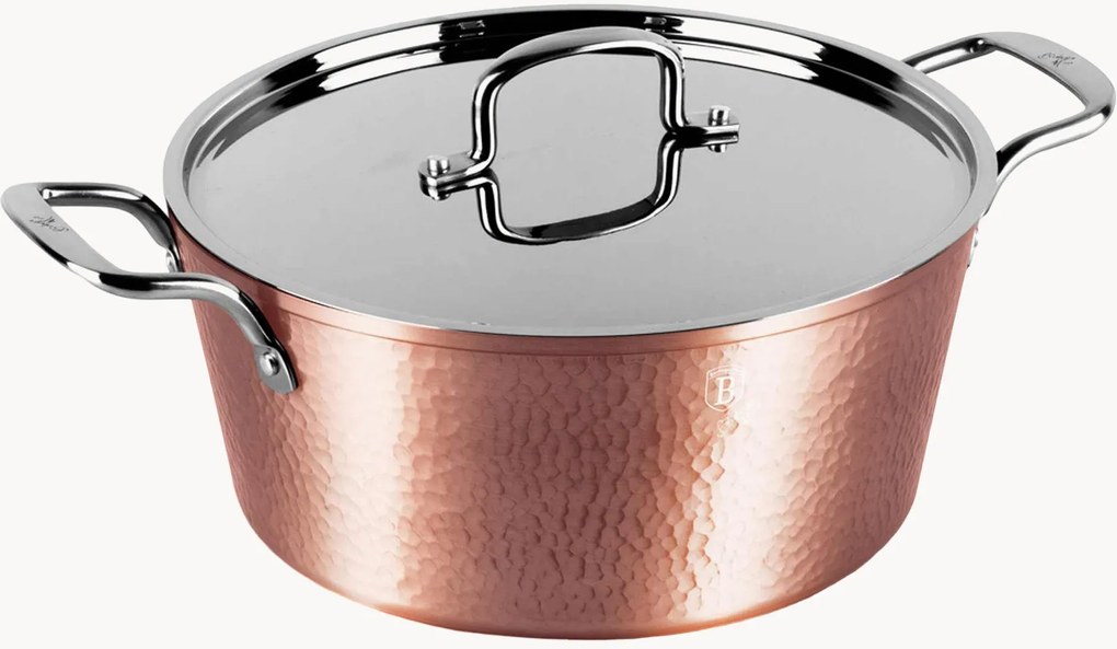 Kookpan Hammered Copper met deksel