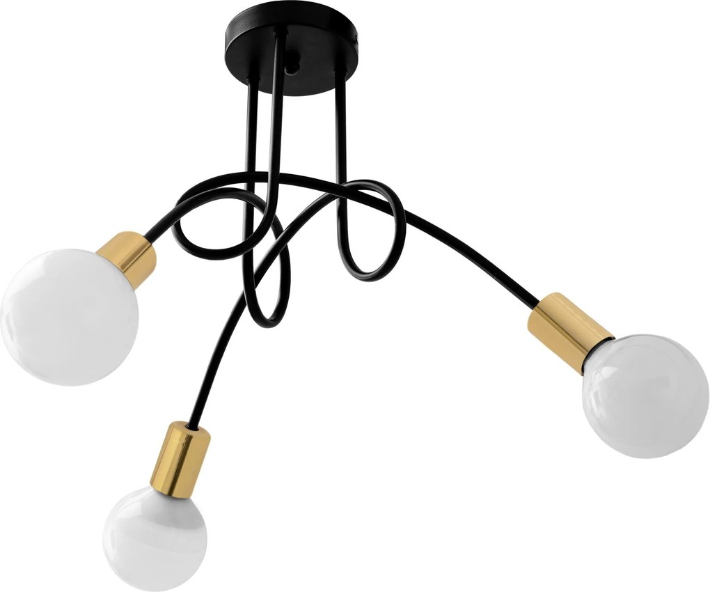 Paradise 3 Zwart Goud APP517-3C lamp