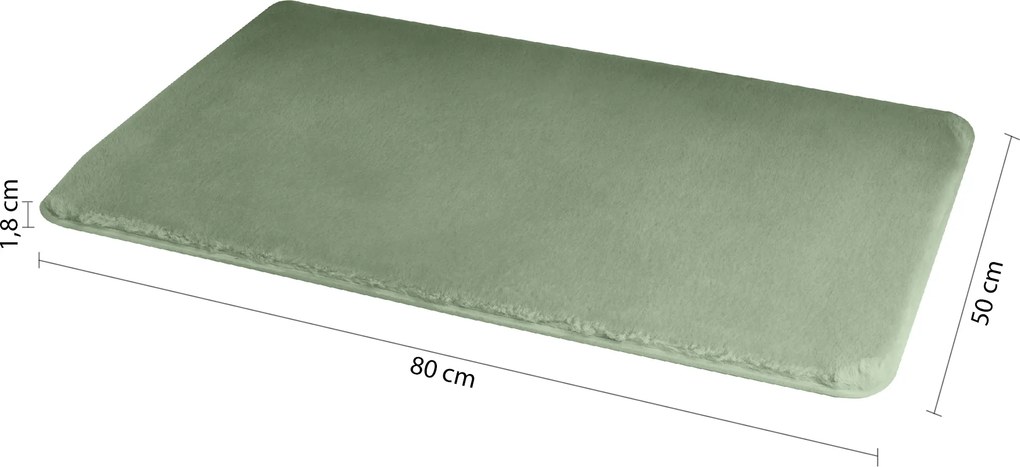 Gedy Fuzzy douchemat antislip 50x80cm groen