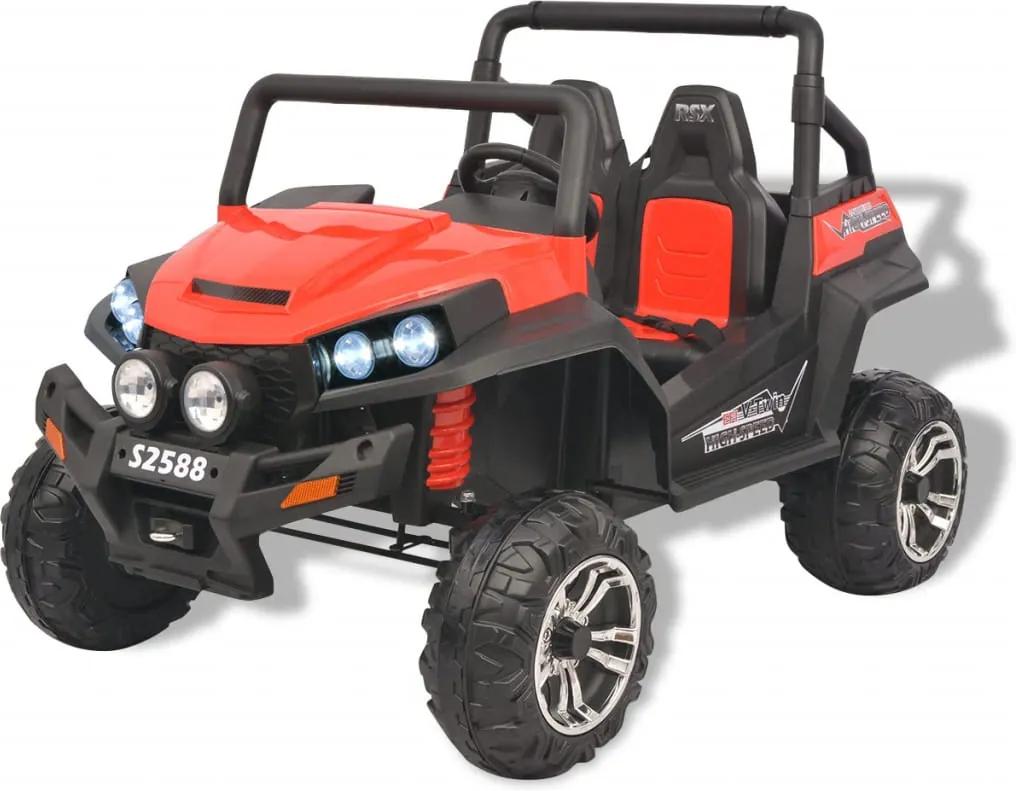 Elektrische speelgoedauto voor 2 personen rood en zwart XXL