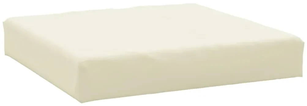 vidaXL Vloerpalletkussen 60x60x6 cm stof crèmekleurig